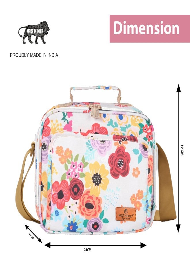 Motherly Mini Magic Diaper Bag for Mothers for Travel - Combo Set with Accessories, Small Maternity Handbag for Newborn Baby,Mothers Travelling Bag,Water Resistant Baby Bag (Garden Glam) - Image 2